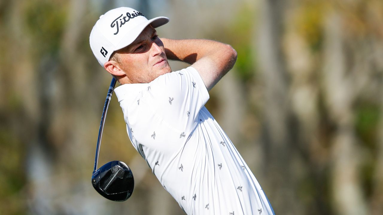 Will Zalatoris of the United States hits a tee shot on the third hole during the first round of the Arnold Palmer Invitational presented by Mastercard at Arnold Palmer Bay Hill Golf Course