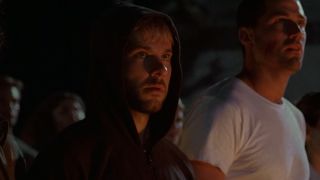 A dark close up of Dominic Monaghan as Charlie in Lost