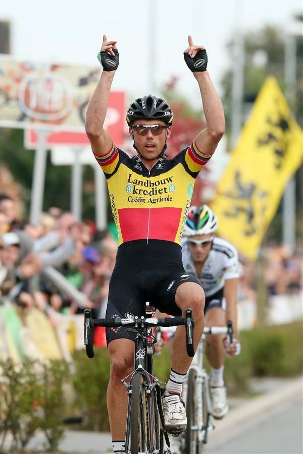 Sven Nys (Landbouwkrediet-KDL) topped Niels Albert (BKCP-Powerplus) in the opening Superprestige round in 2012