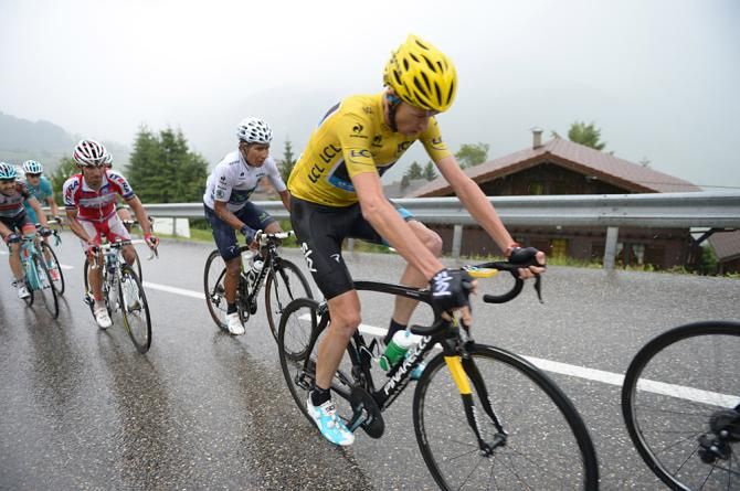 Chris Froome (Sky) endured another eventful day in the Tour, but no serious attack