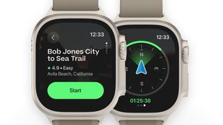 Apple watch faces showing AllTrails integration