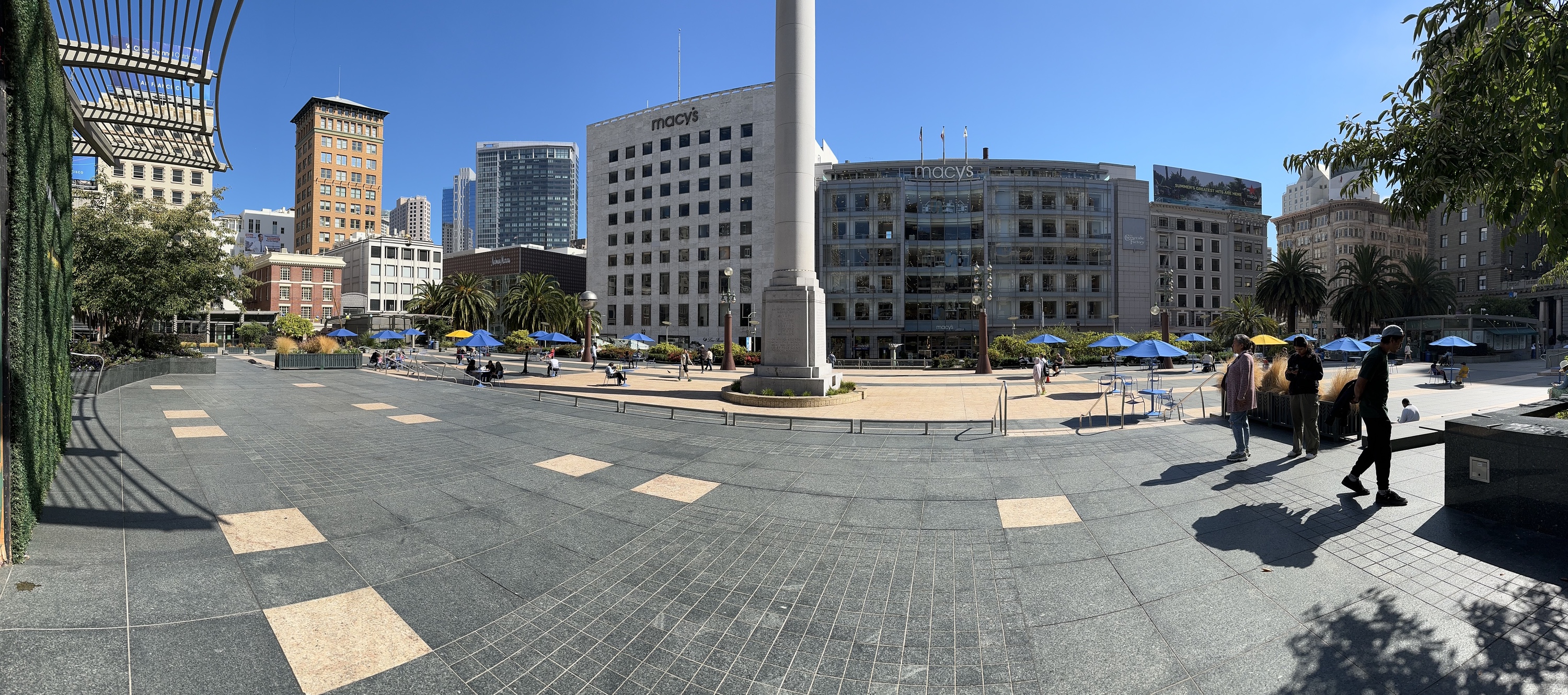 Panorama of Union Square shot by iPhone 15 Pro