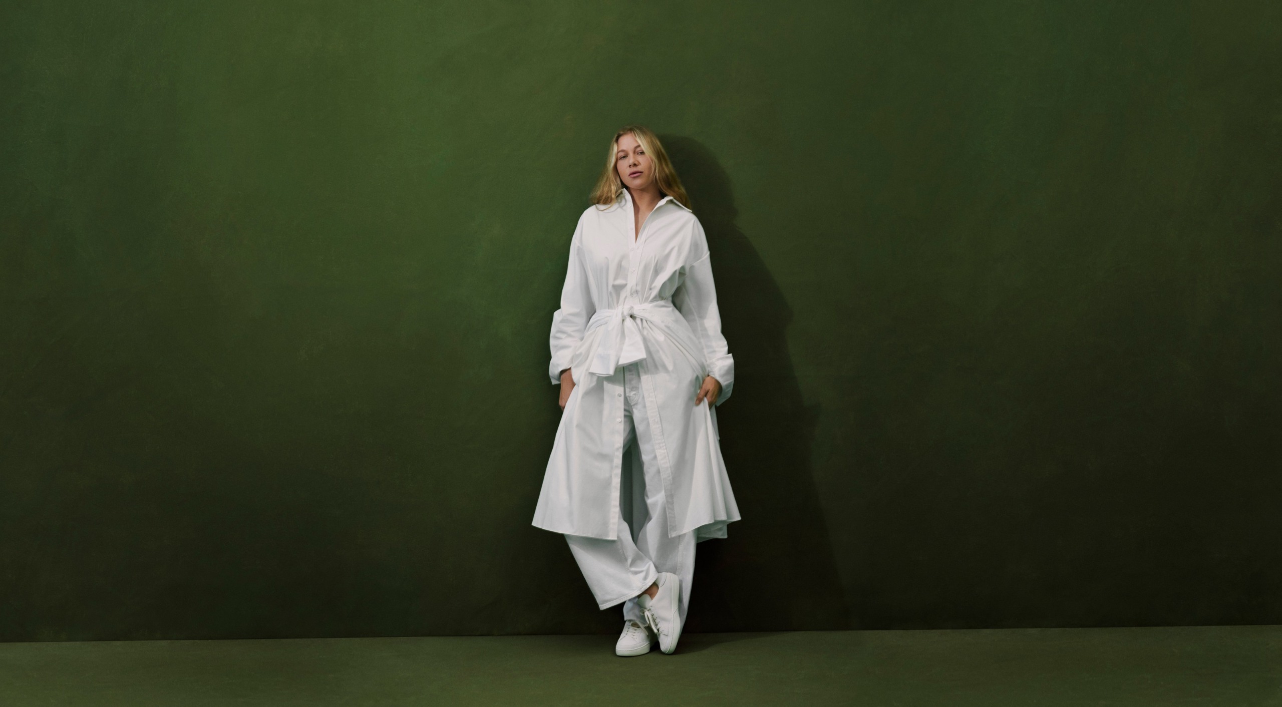 Amanda Anisimova wearing Centre sneakers from the Nike and Kallmeyer collaboration.