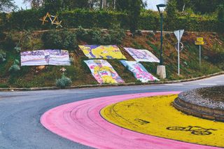 image of roundabout decorated on Tadej memorabilia