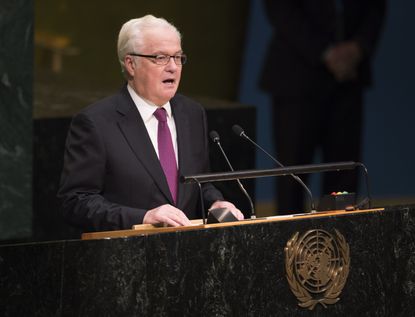 Vitaly Churkin speaks in New York