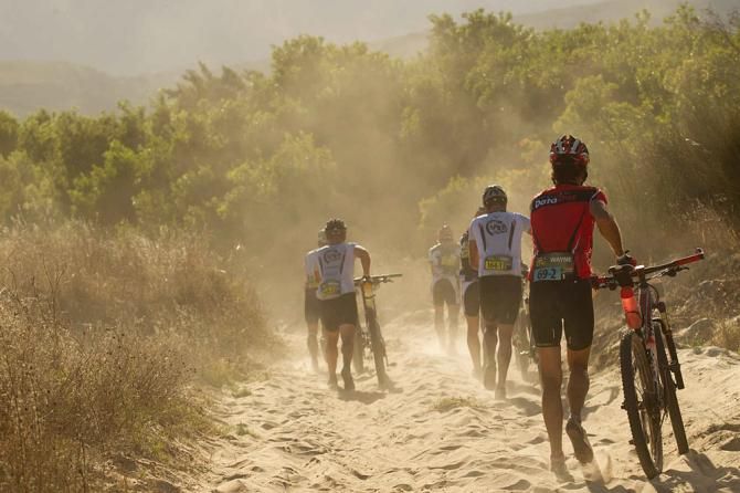 Sand slowed down racers all day