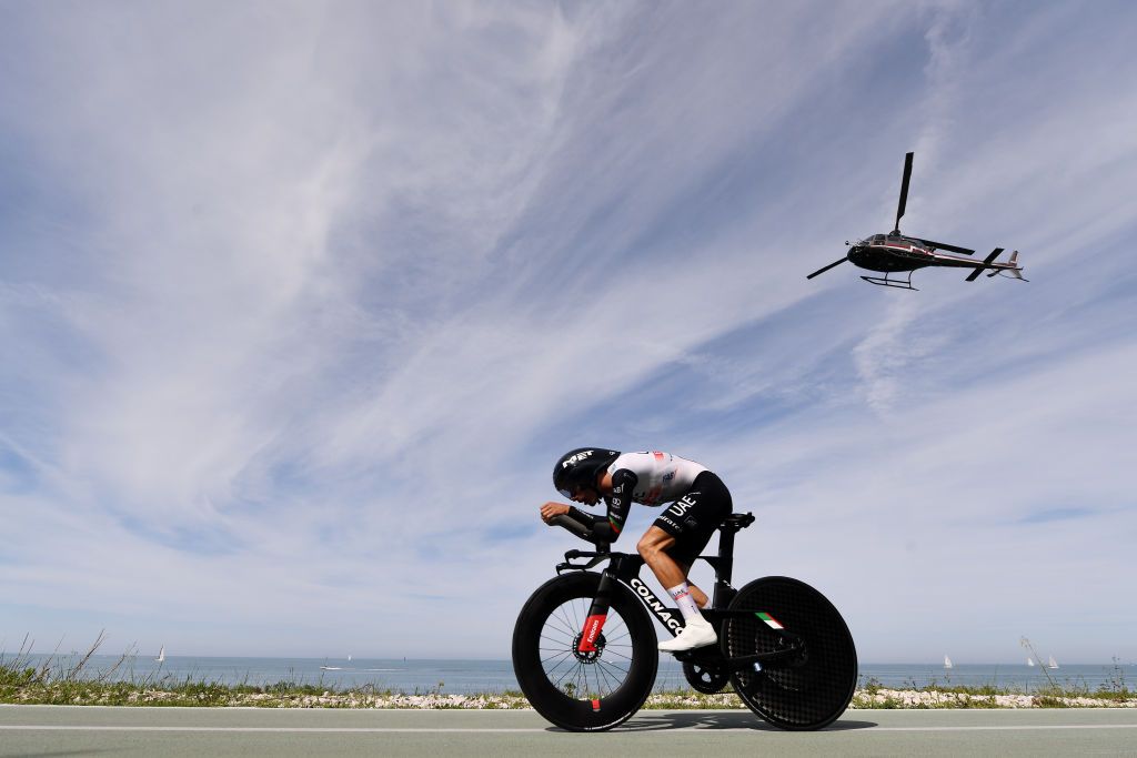 João Almeida (UAE Team Emirates) on stage 1 of the Giro d&#039;Italia