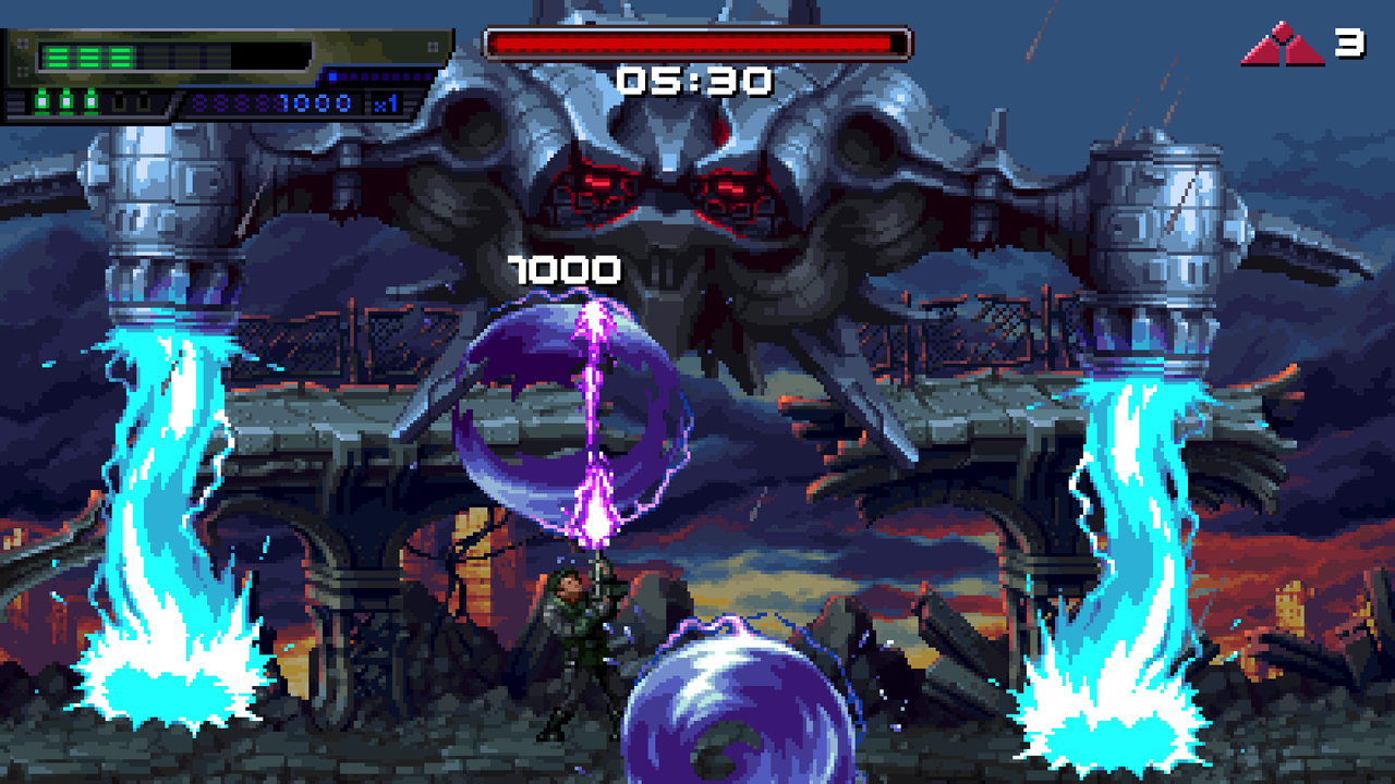 Screens from a pixel art Terminator 2 game