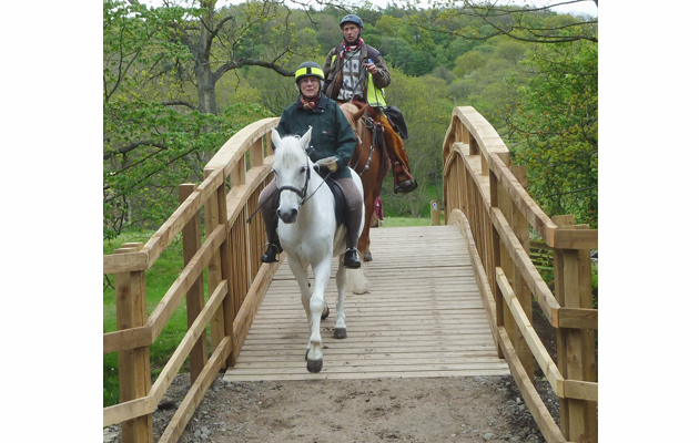 bridge replacing a missing bridleway on North York Moors National Park