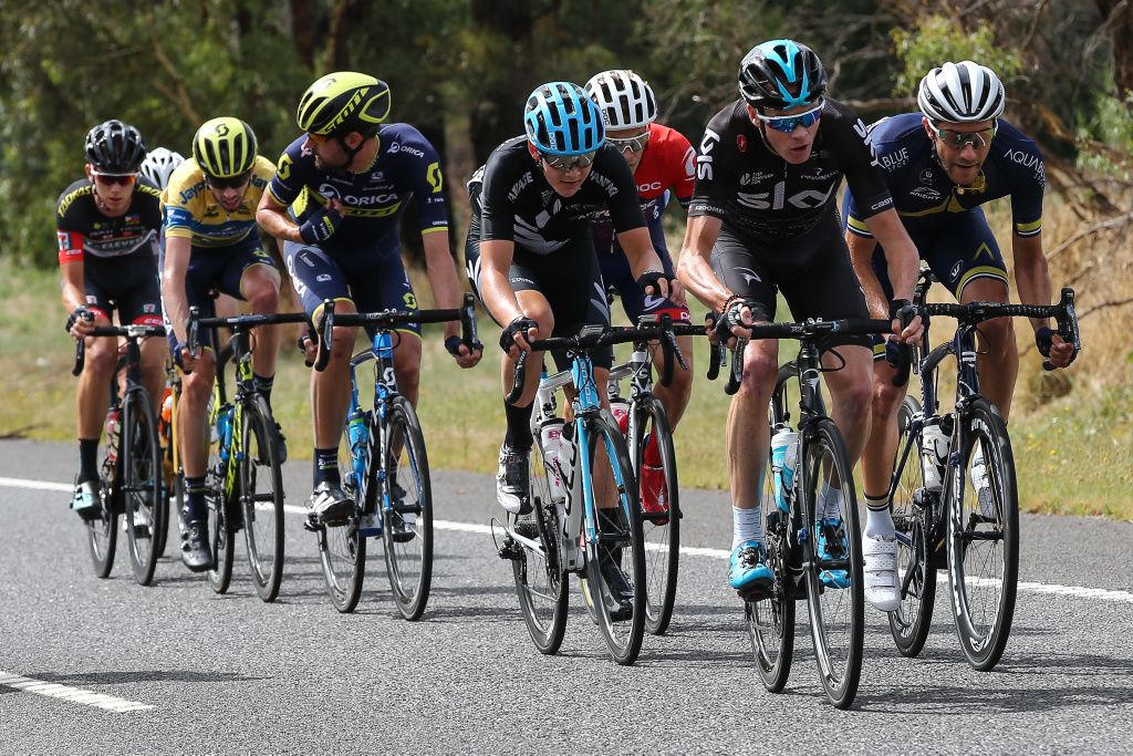Chris Froome made his way into an early break before it was brought back