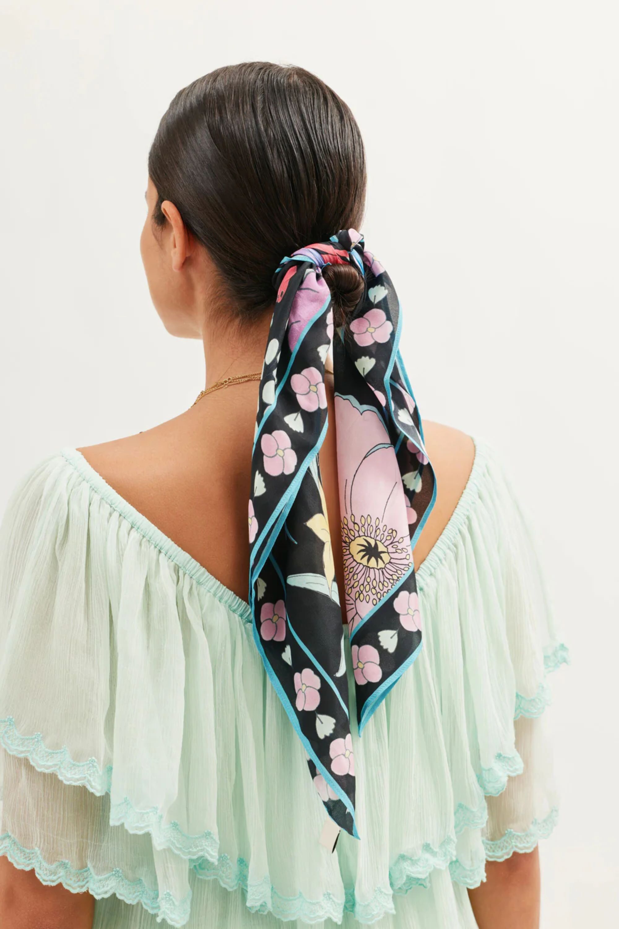 Menno Silk Scarf on model 