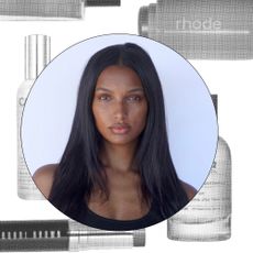 Collage of Jasmine Tookes's favorite beauty products 