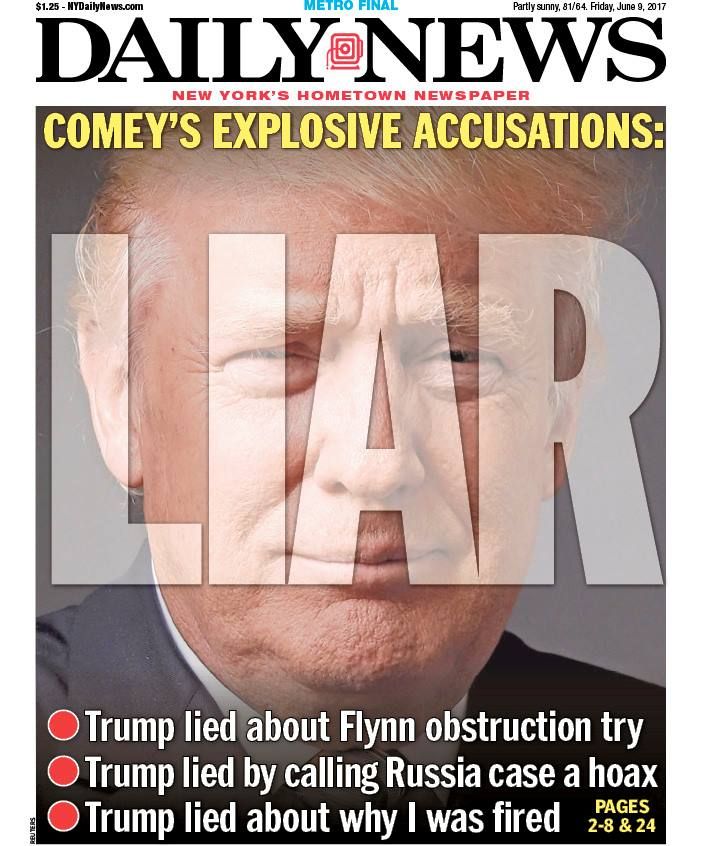 The New York Daily News&amp;#039; Friday cover.