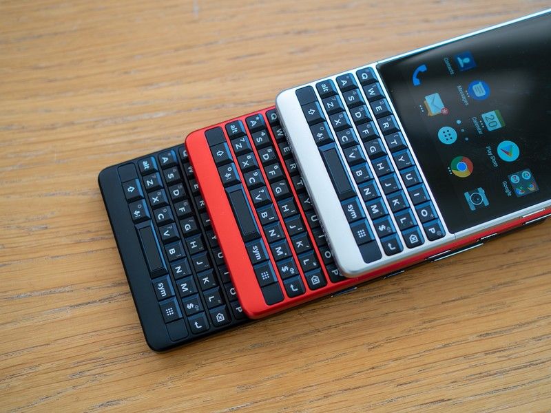 BlackBerry KEY2 in red, silver and black