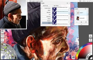 Paint expressive portrait art: Make use of some custom brushes