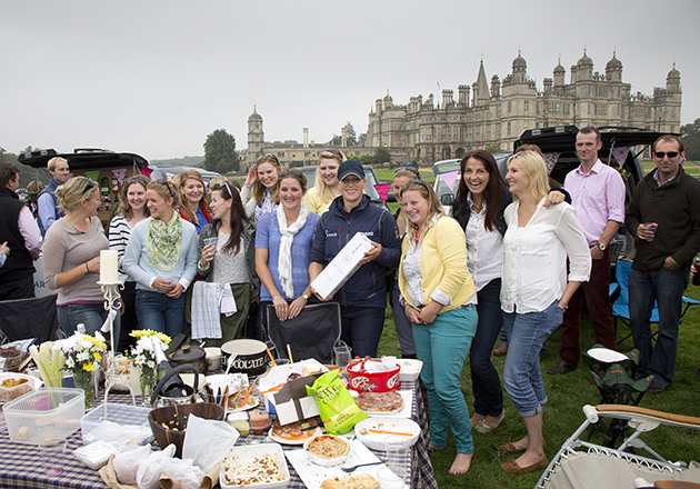 The winners of the 2014 Land Rover Tailgate Picnic competition at the Land Rover Burghley Horse Trials