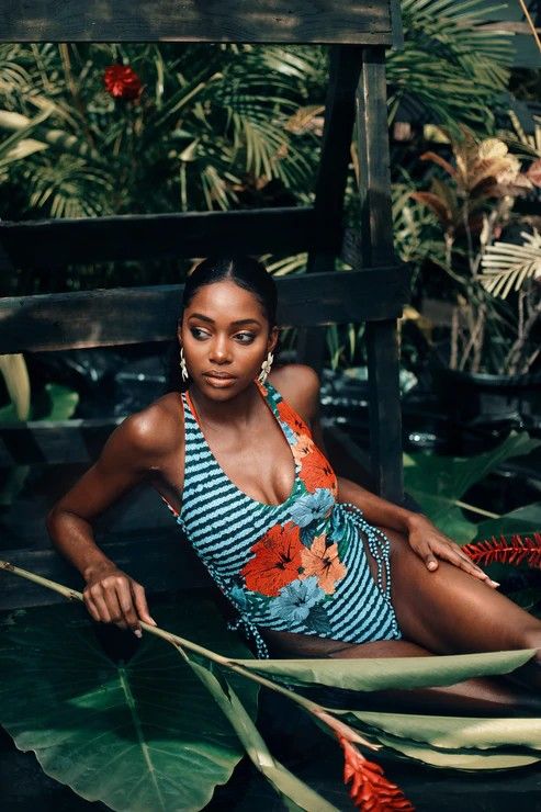 plunging cut-out one piece bathing suit