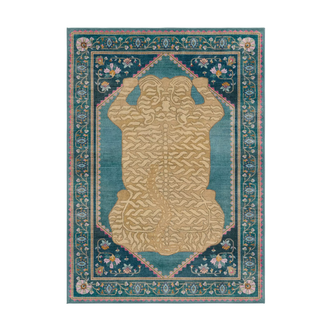 Ruggable Washable Wildcat Persian Border Tigris Rug