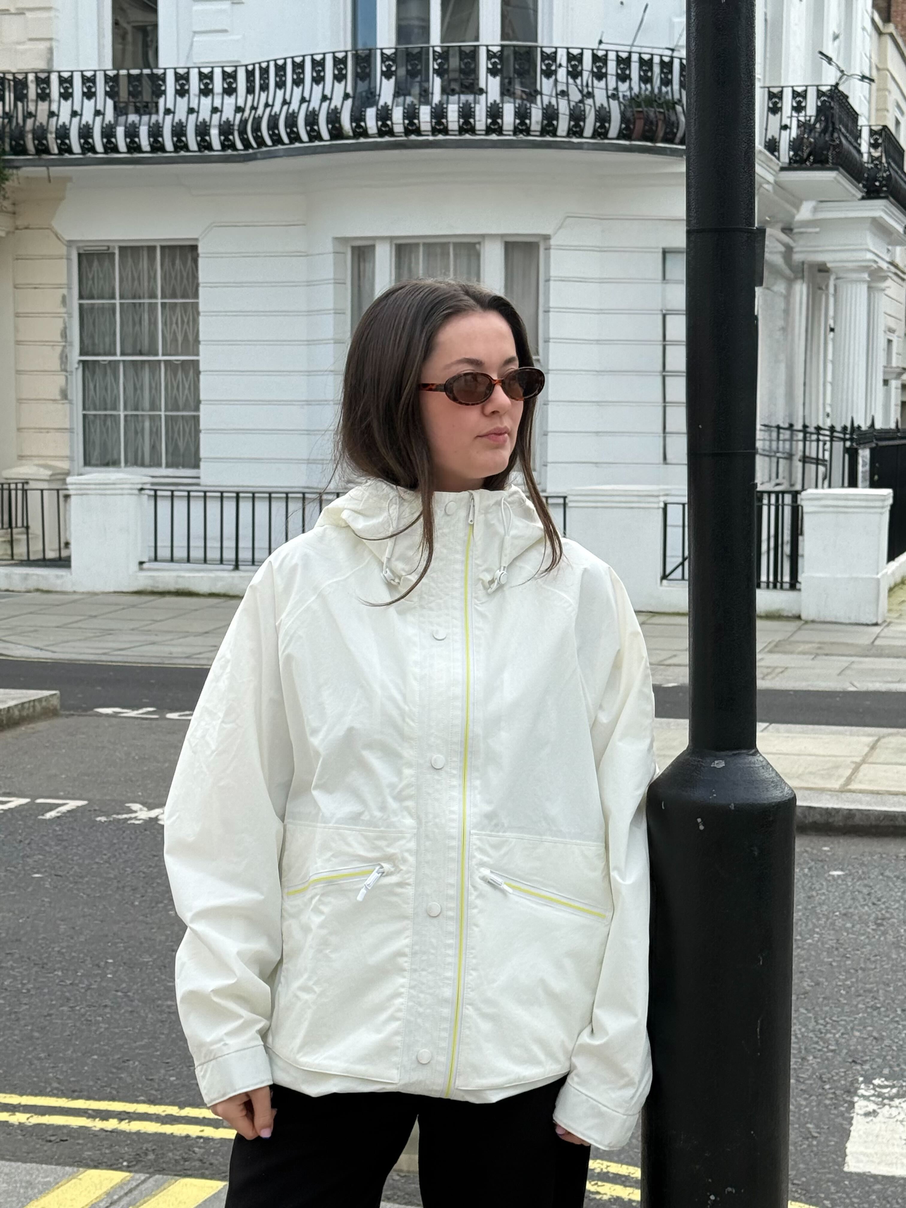 An image of Who What Wear UK video editor Natasha Wilson wearing a Free People raincoat.