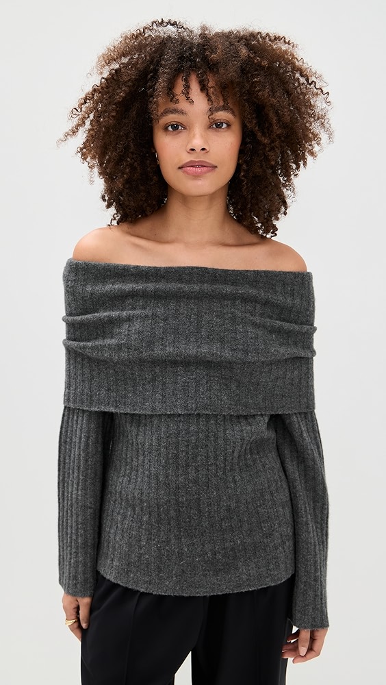 Theory Off the Shoulder Bell Sweater
