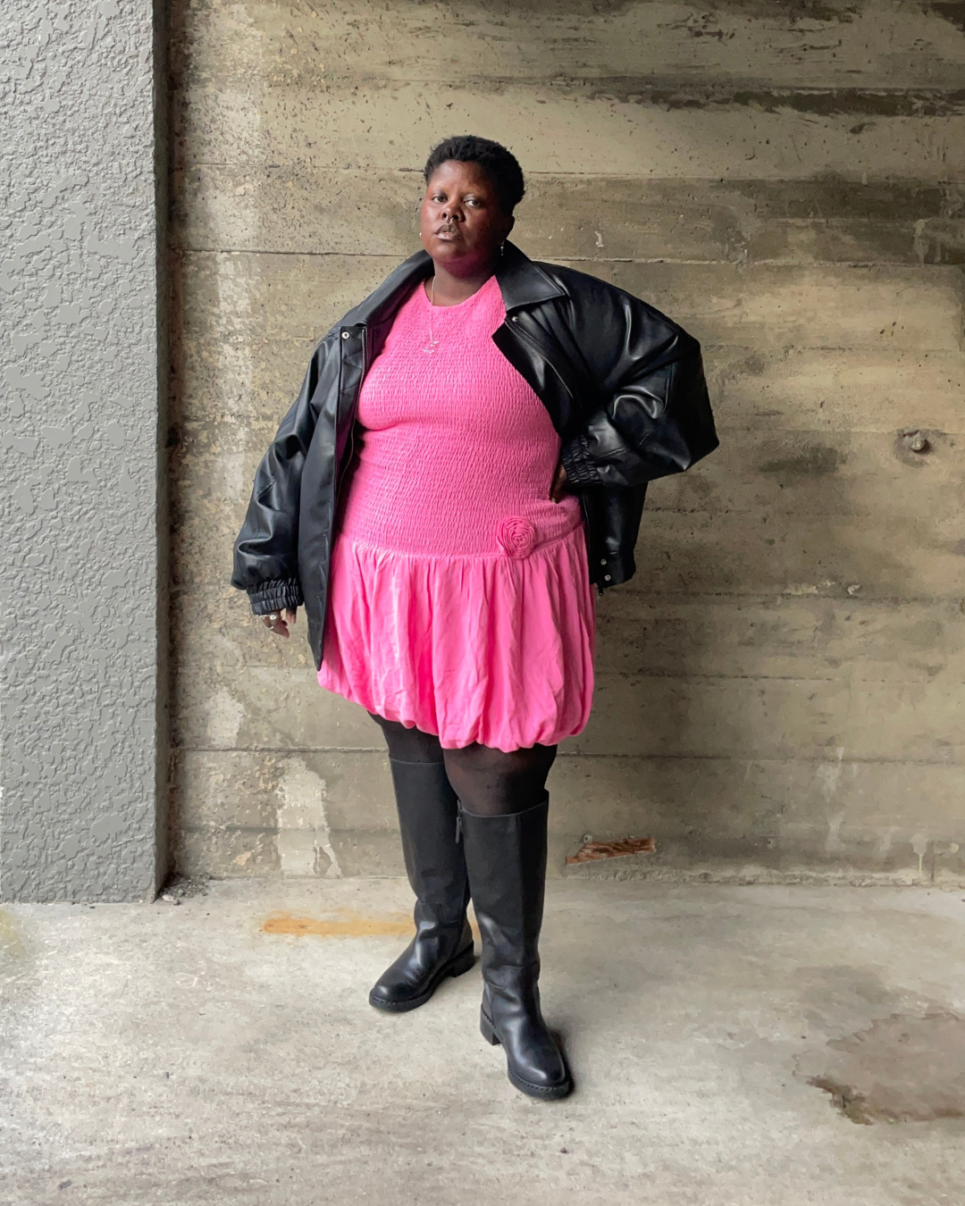 Lydia Okello wearing a holiday outfit