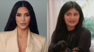 Kim Kardashian and Kylie Jenner on The Kardashians.
