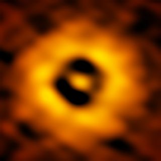 ALMA imaged the inner region of the TW Hydrae protoplanetary disk. Image released March 31, 2016.
