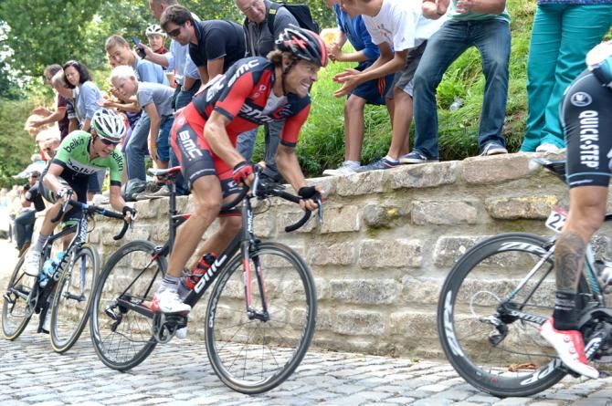 Daniel Oss led BMC's fightback after Phinney and Gilbert crashed out