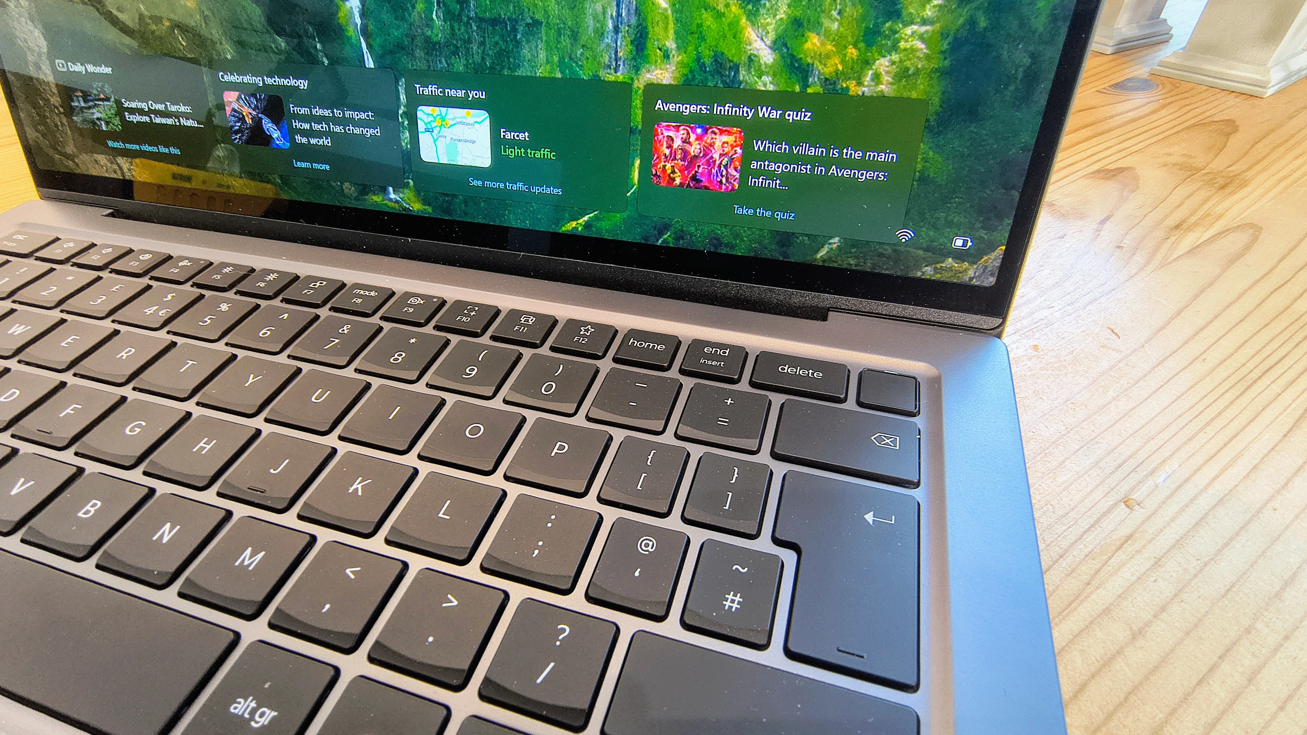 Close-up photograph of the Lenovo ThinkPad X9 14 Aura Edition Laptop