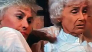 Bea Arthur as Dorothy Zbornak and Estelle Getty as Sophia Petrillo in The Golden Girls episode "Isn't It Romantic?"