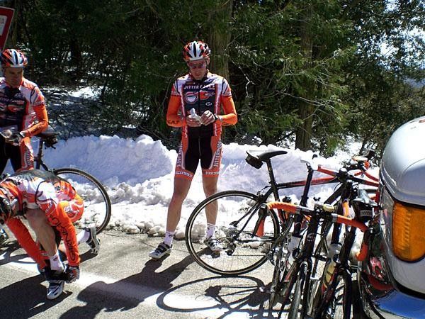 Training in the snow.