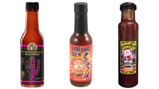 Joe Perry, Billy Gibbons and Trevor Peres hot sauces