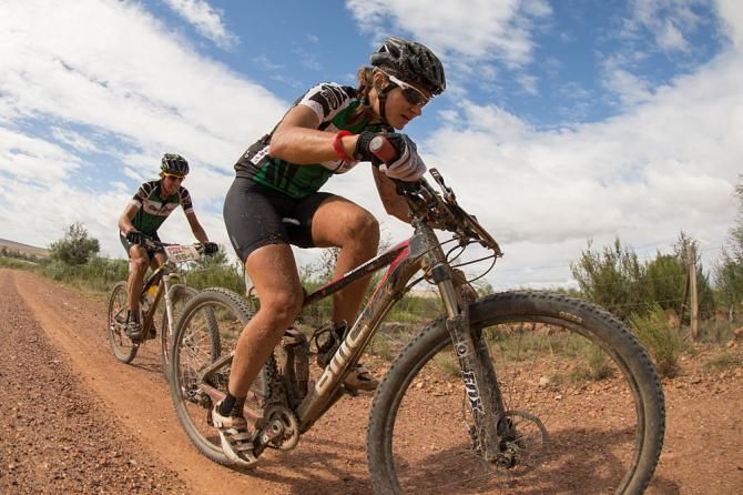 Yannick Lincoln and Aurelie Halbwachs of team synergy leading the mixed category