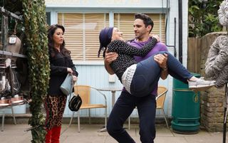 EastEnders Kush Kazemi Kat Moon and Jean Slater