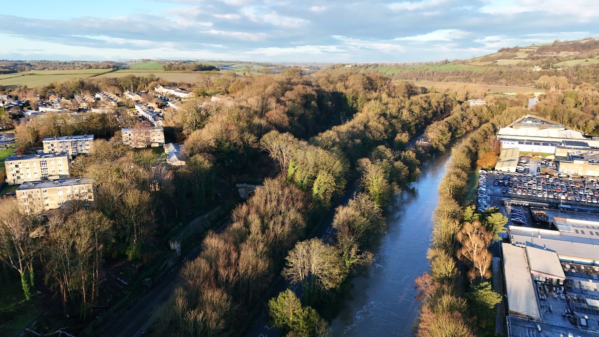 A photo of a river taken on a DJI Flip drone