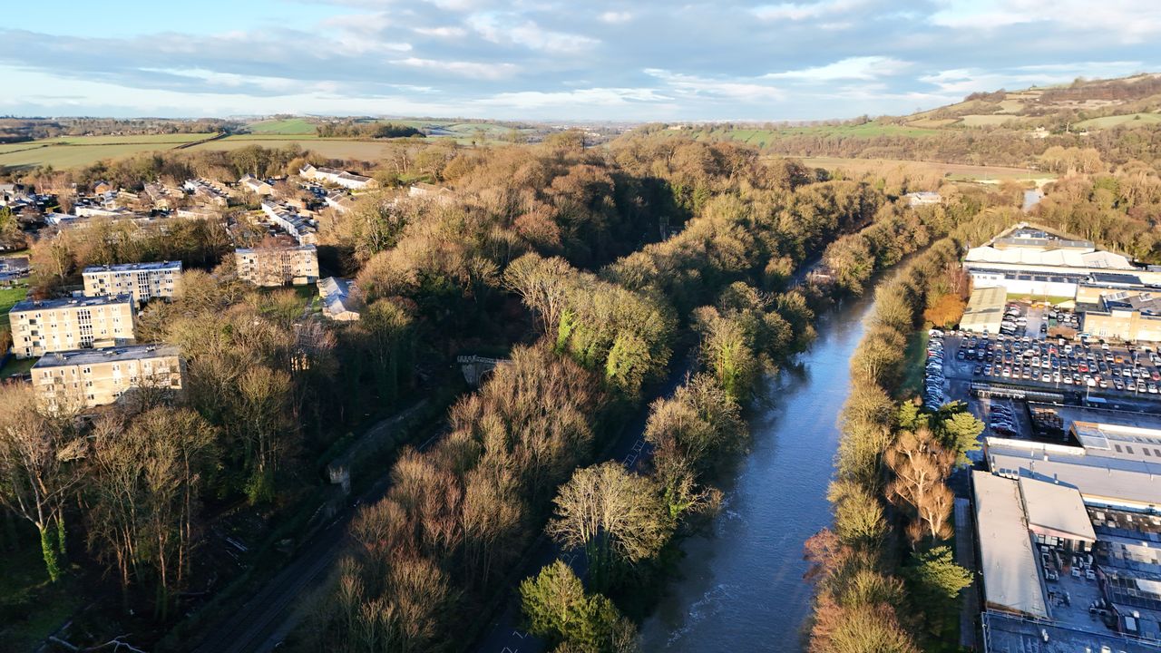 A photo of a river taken on a DJI Flip drone