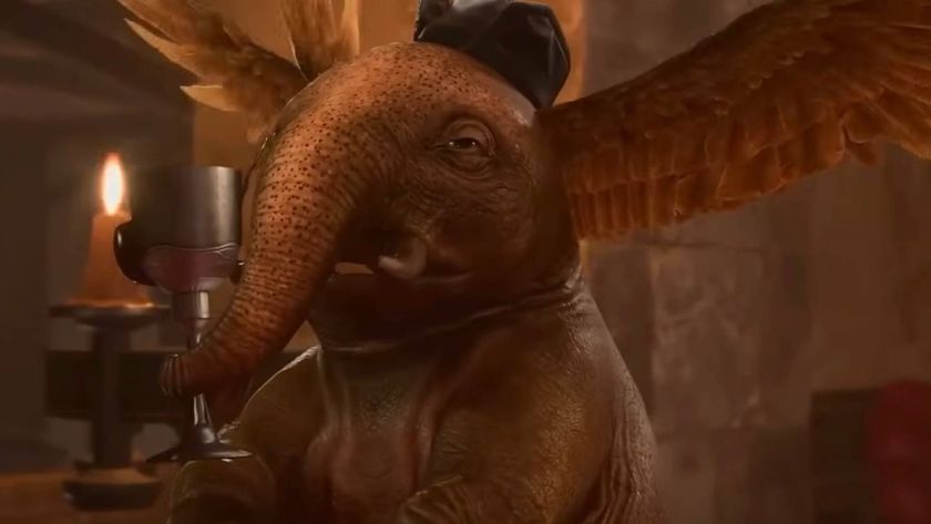 A screenshot shows the Hollyphant Valeria enjoying a goblet of wine.