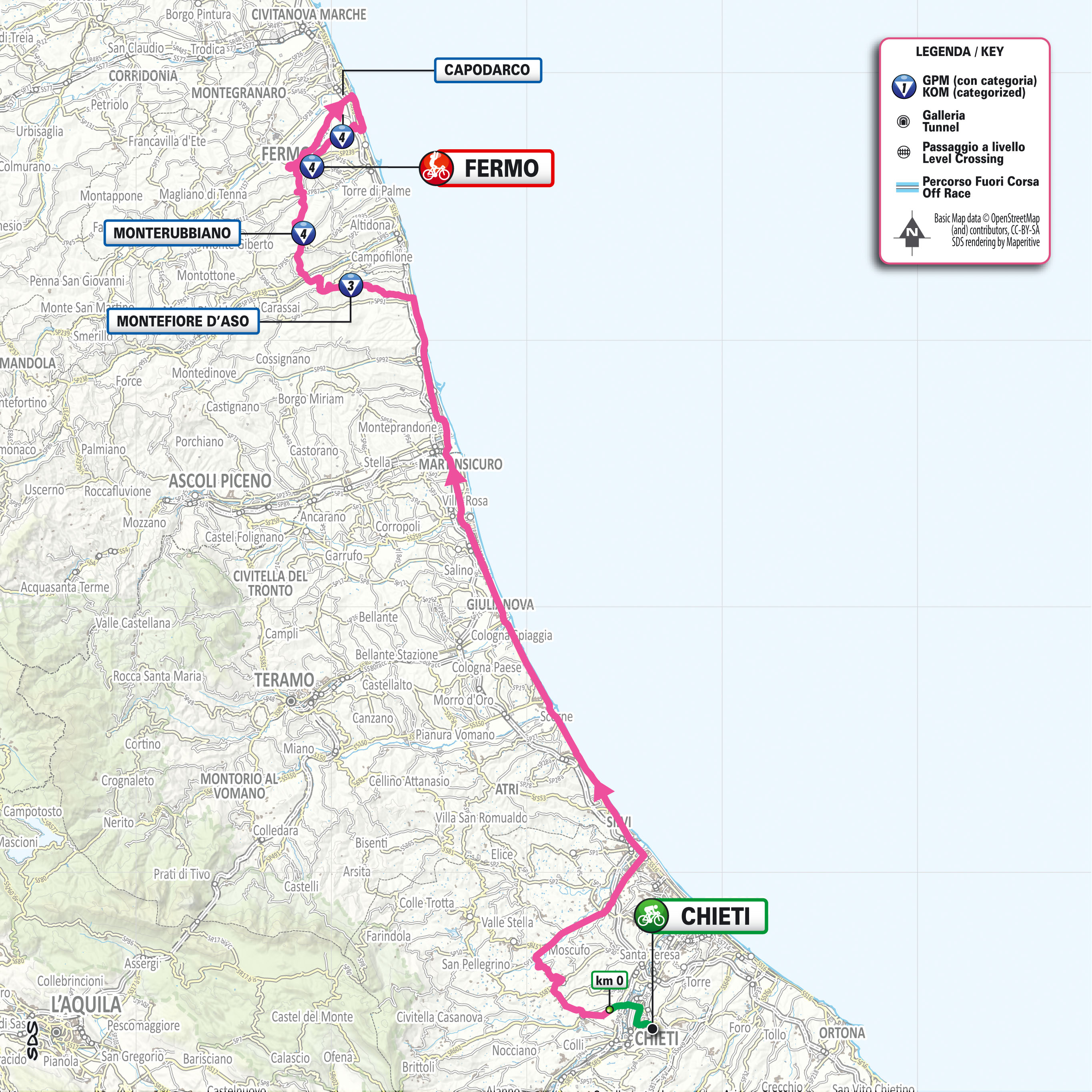 Giro d'Italia 2026 stage 8 map