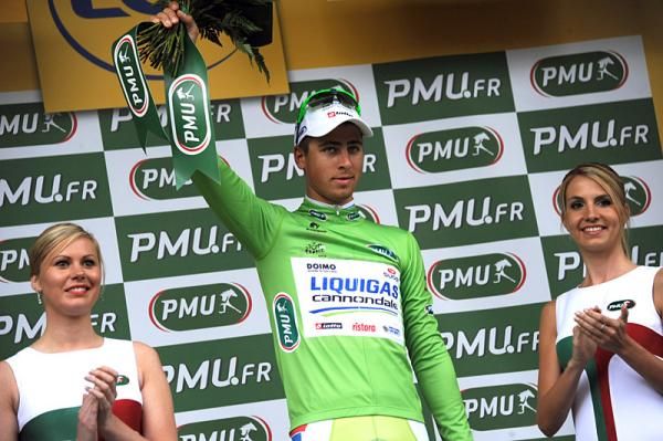 Peter Sagan (Liquigas-Cannondale) crashed in the closing kilometres and couldn't contest the final sprint, but still retains in the points classification lead.