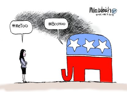 Political cartoon U.S. #MeToo sexual assault allegations GOP Brett Kavanaugh