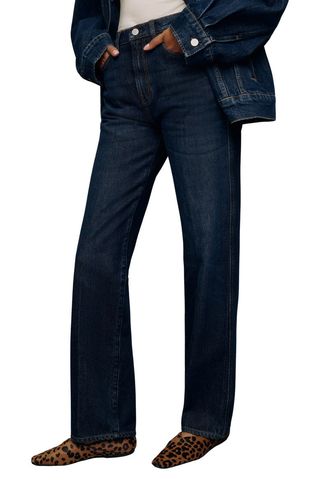 Val Baggy Distressed Straight Leg Jeans