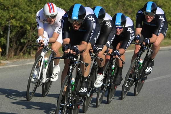 Team Sky was fourth fastest