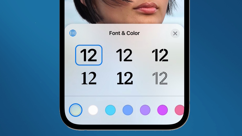 iOS 16 lock screen fonts and colors