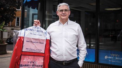 Richard Atack, owner of Barry-Regent Dry Cleaners in Chicago.