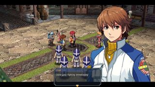 Trails from Zero screenshot - Lloyd Bannings stating "Cease your fighting immediately!"