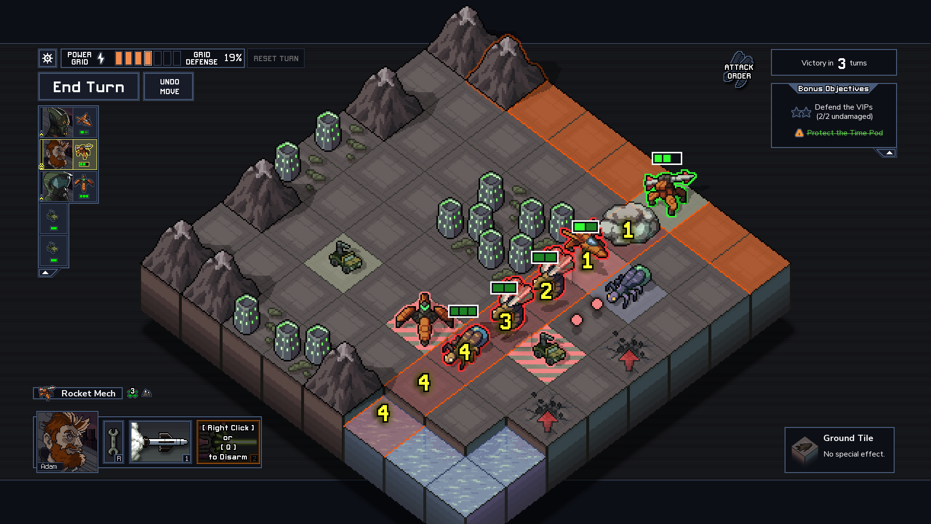 Into the Breach: Advanced Edition screen