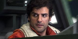 Poe Dameron In His X-Wing Oscar Isaac STar Wars The Last Jedi