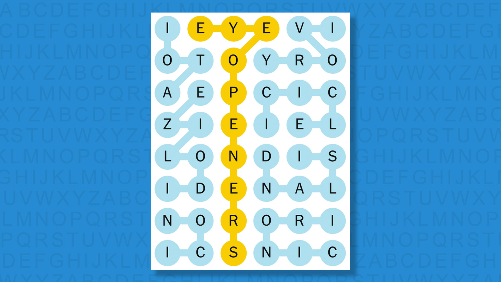 NYT Strands answers for game 785 on a blue background