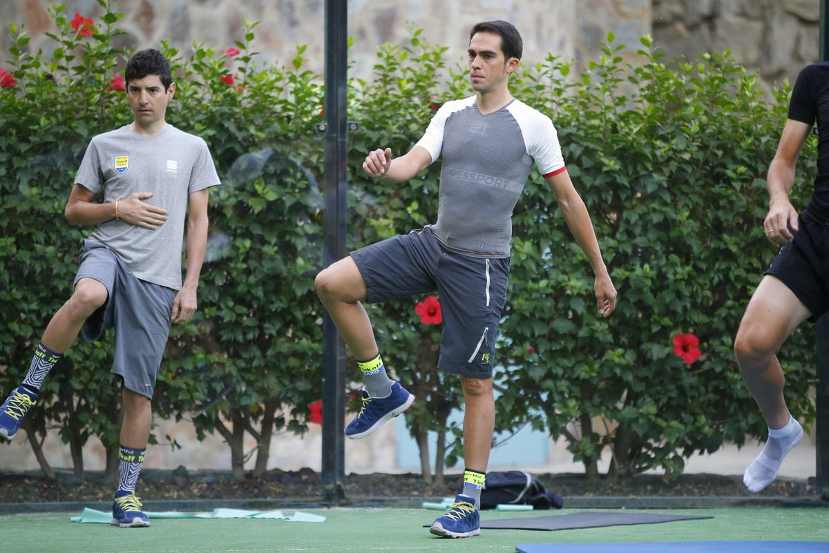 Alberto Contador working out