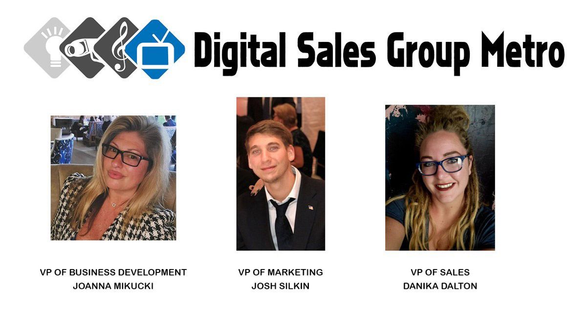 Images of Digital Sales Group&#039;s three recent additions at vice president. 